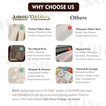 Amor Virisso Floral Throw Pillow Covers Farmhouse Decor