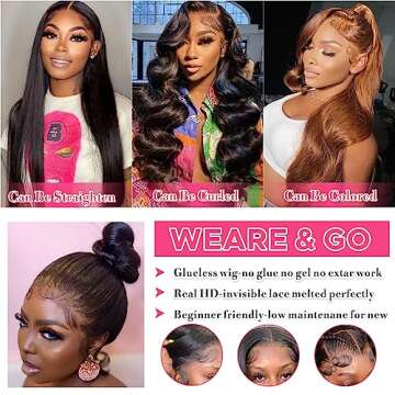 Aaliweya Glueless Human Hair 5x5 Lace Wig for Women