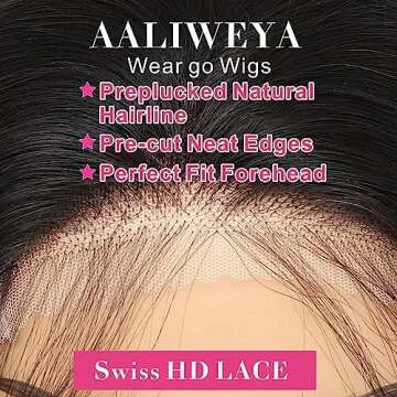 Aaliweya Glueless Human Hair 5x5 Lace Wig for Women