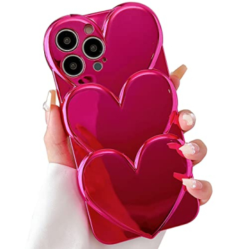 Stylish 3D Love Hearts iPhone Case for Women & Girls