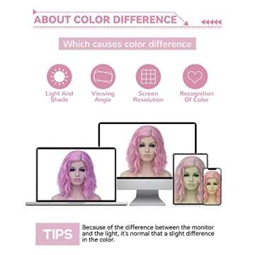TopWigy Pink Women Cosplay Wig for Parties and Events