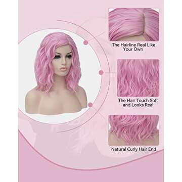 TopWigy Pink Women Cosplay Wig for Parties and Events