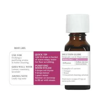 Aura Cacia Red Thyme Essential Oil | GC/MS Tested for Purity | 15ml (0.5 fl. oz.)