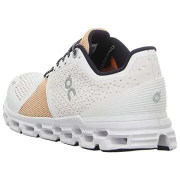 ON Cloudstratus White/Almond 6.5 - Ultimate Running Shoes