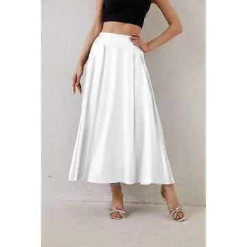 Flowy Satin Maxi Skirt for Women - Stylish and Versatile