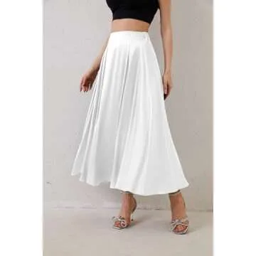 Flowy Satin Maxi Skirt for Women - Stylish and Versatile