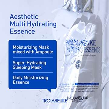 TROIAREUKE A.G.T HYDRO ESSENCE l Deep Hydrating Cooling Gel Essence Sleeping mask l 3.38 Oz. 100ml