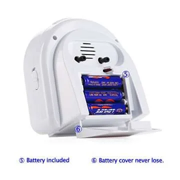 Peakeep Analog Alarm Clock Non-Ticking with 7 Sounds