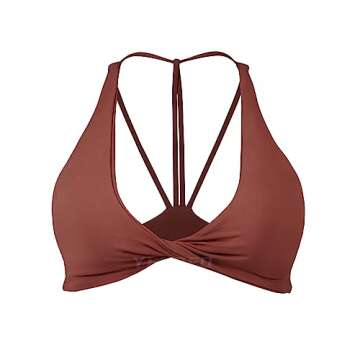 YEOREO Sports Bras for Women Padded Backless Workout Bra Karlena Low Impact Criss Cross Yoga Crop Tank Top