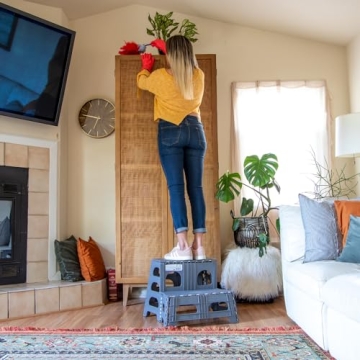 Bee Neat Folding 2 Step Stool - Safe for Kids & Adults