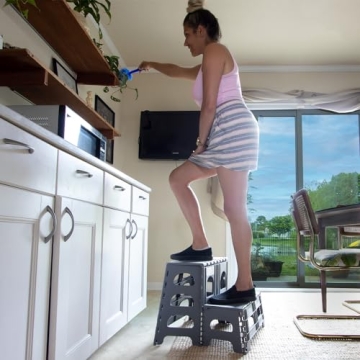 Bee Neat Folding 2 Step Stool - Safe for Kids & Adults