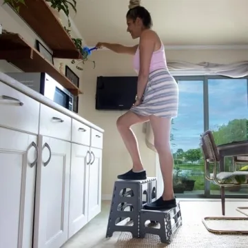 Bee Neat Folding 2 Step Stool - Safe for Kids & Adults