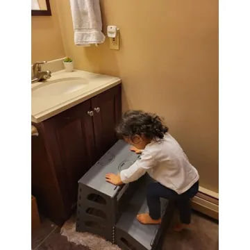 Bee Neat Folding 2 Step Stool - Safe for Kids & Adults