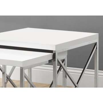 Monarch Specialties Nesting Table Set - Modern & Versatile