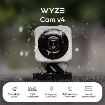 WYZE Cam v4 - 2.5K QHD WiFi Indoor/Outdoor Security Camera