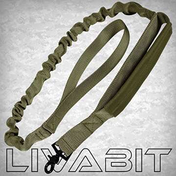 LIVABIT Tactical Canine Bungee Leash for Dogs & Cats