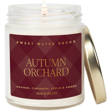 Sweet Water Decor Autumn Candle - Enjoy Fall with 9oz Soy Wax Aroma