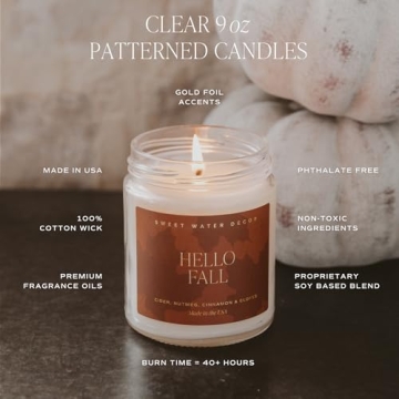 Fall Scented Soy Wax Candle - 9oz Autumn Decor