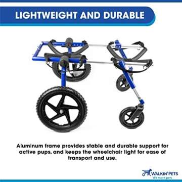 Walkin’ Wheels 4-Wheel Wheelchair for Large Dogs