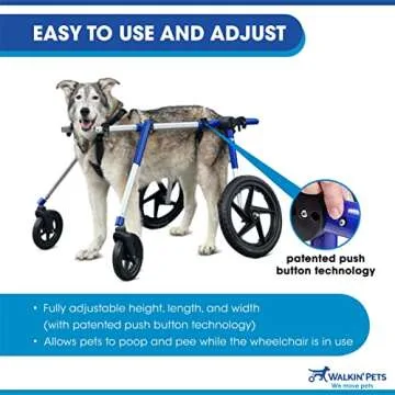 Walkin’ Wheels 4-Wheel Wheelchair for Large Dogs