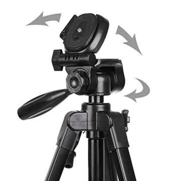 Ravelli APLT4 61" Light Weight Aluminum Tripod with Bag Includes Universal Smartphone Mount