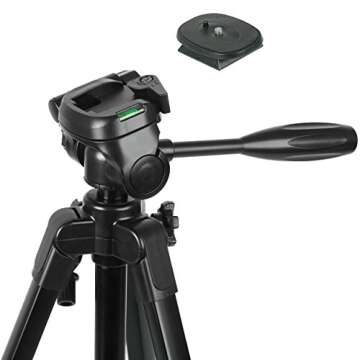 Ravelli APLT4 61" Light Weight Aluminum Tripod with Bag Includes Universal Smartphone Mount