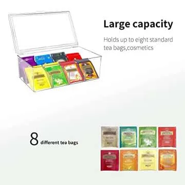 FRITILLARIA Tea Bag Organizer - BPA Free Storage Container