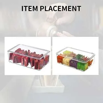 FRITILLARIA Tea Bag Organizer - BPA Free Storage Container