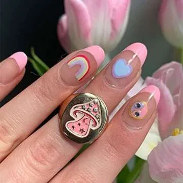 Colorful Adjustable Chunky Rings for Women and Teens