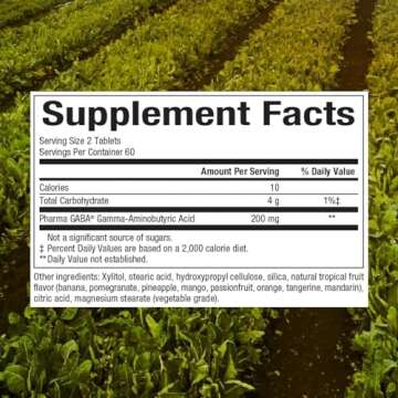 Stress-Relax Chewable Pharma GABA 100 mg by Natural Factors - Non-Drowsy Stress Support