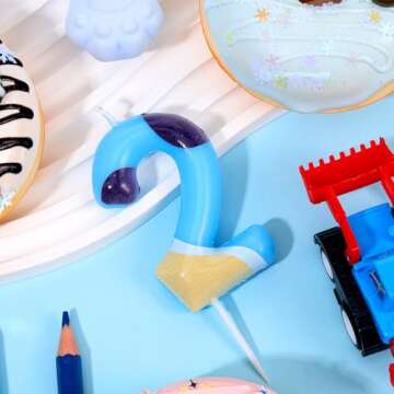 Blue Paw Cake Candle for Kids Birthday Celebrations