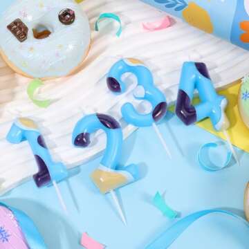Blue Paw Cake Candle for Kids Birthday Celebrations
