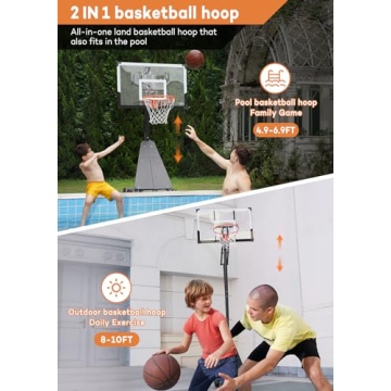 Aimking Adjustable Basketball Hoop System for All Ages