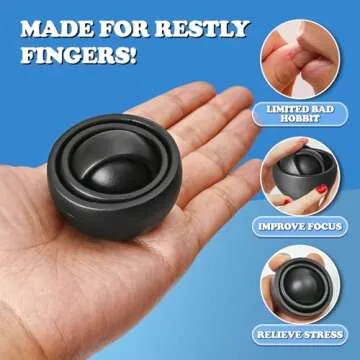 Fidget Toys Adults 2 PCs , Sensory Figette Spinner Anxiety Stress Relief Toys Quiet Fidgets Gyro for Autism ADHD Kids Gifts Cool Gadget Office Desk Toy Easter Basket Stuffers for Teen Boys