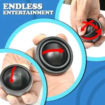 Fidget Toys Adults 2 PCs , Sensory Figette Spinner Anxiety Stress Relief Toys Quiet Fidgets Gyro for Autism ADHD Kids Gifts Cool Gadget Office Desk Toy Easter Basket Stuffers for Teen Boys