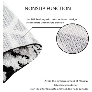 Estmy Gothic Spider Web Halloween Rug 2x3 Plush Non-Slip