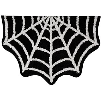 Estmy Gothic Spider Web Halloween Rug 2x3 Plush Non-Slip