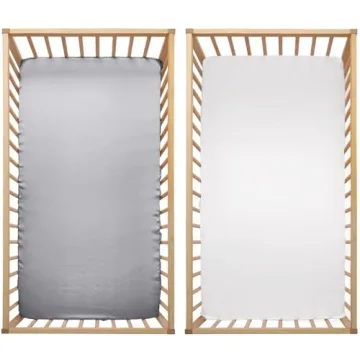 Pro Goleem 2 Pack Satin Crib Sheets for Soft Baby Sleep