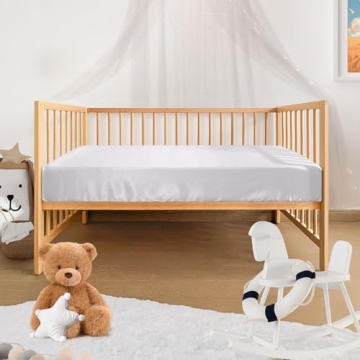 Pro Goleem 2 Pack Satin Crib Sheets for Soft Baby Sleep