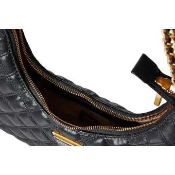 GUESS Giully Top Zip Shoulder Bag, Black