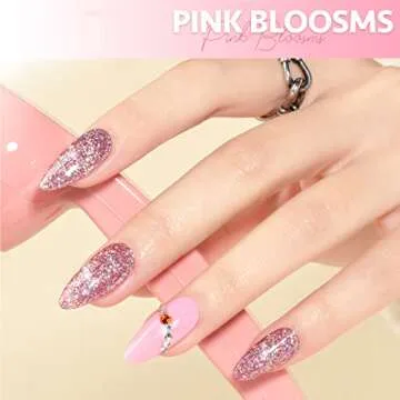 GAOY Pink Glitter Gel Polish for Long Lasting Shine