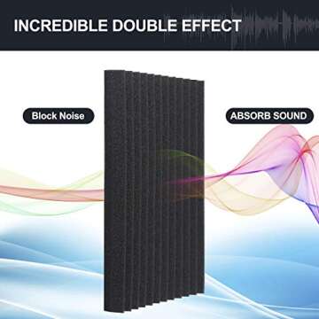 60 Pack Acoustic Panels for Soundproofing Home Studios