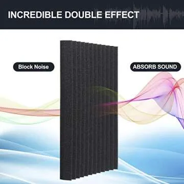 60 Pack Acoustic Panels for Soundproofing Home Studios