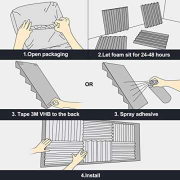 60 Pack Acoustic Panels for Soundproofing Home Studios