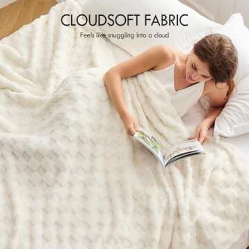 Kaisa Soft Cozy Throw Blankets, Premium Fleece 3D Checkered Blanket for Couch Sofa Bed, Lightweight ...