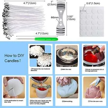 NICAVKIT 6Pcs DIY Candle Molds Set for Creative Fun