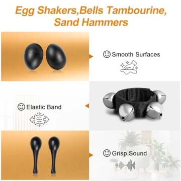 10 Pcs Musical Percussion Set for Adults - Perfect for All Occasions