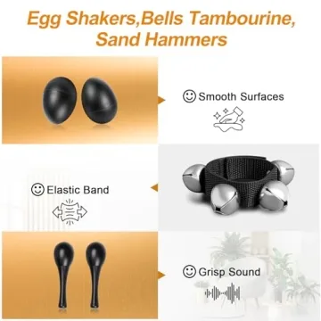 10 Pcs Musical Percussion Set for Adults - Perfect for All Occasions