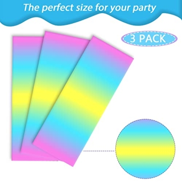 Gisgfim Ombre Pastel Rainbow Tablecloths for Parties
