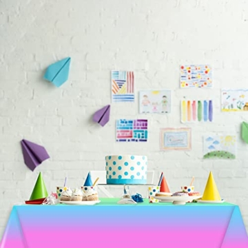 Gisgfim Ombre Pastel Rainbow Tablecloths for Parties